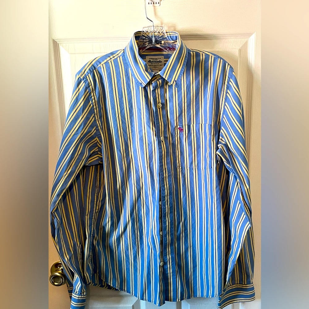 Abercrombie striped button up shirt